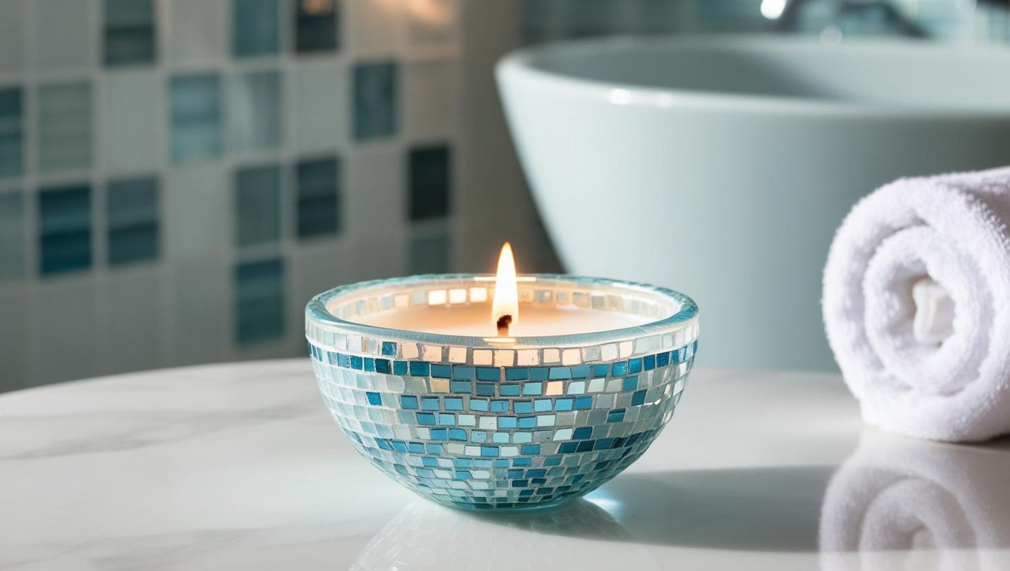 Lux Glass Mosaic Candle Bowls
