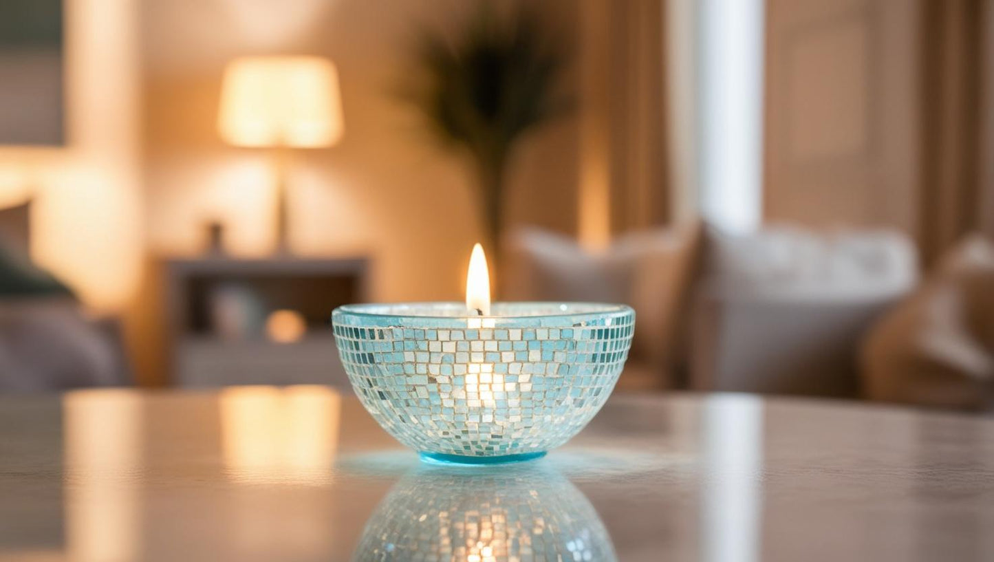 Lux Glass Mosaic Candle Bowls