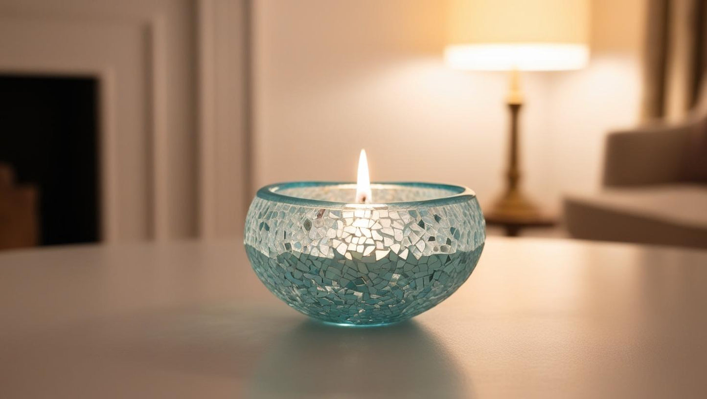 Lux Glass Mosaic Candle Bowls