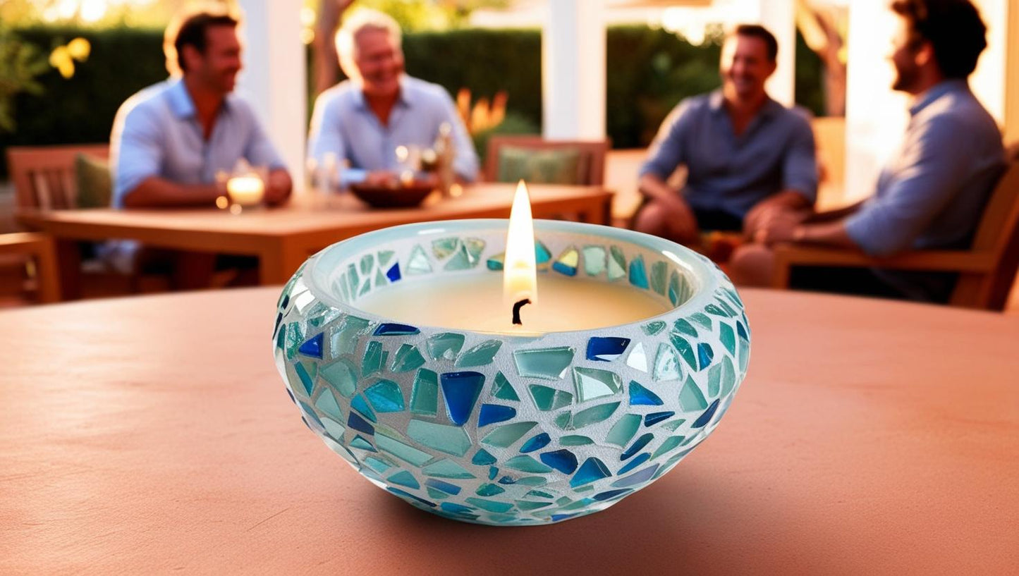Lux Glass Mosaic Candle Bowls