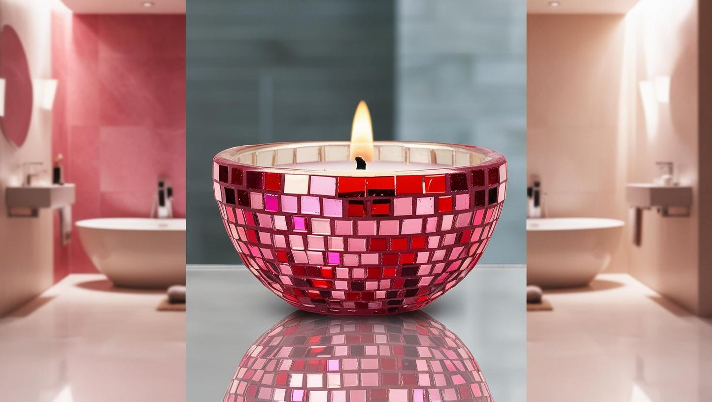 Lux Glass Mosaic Candle Bowls