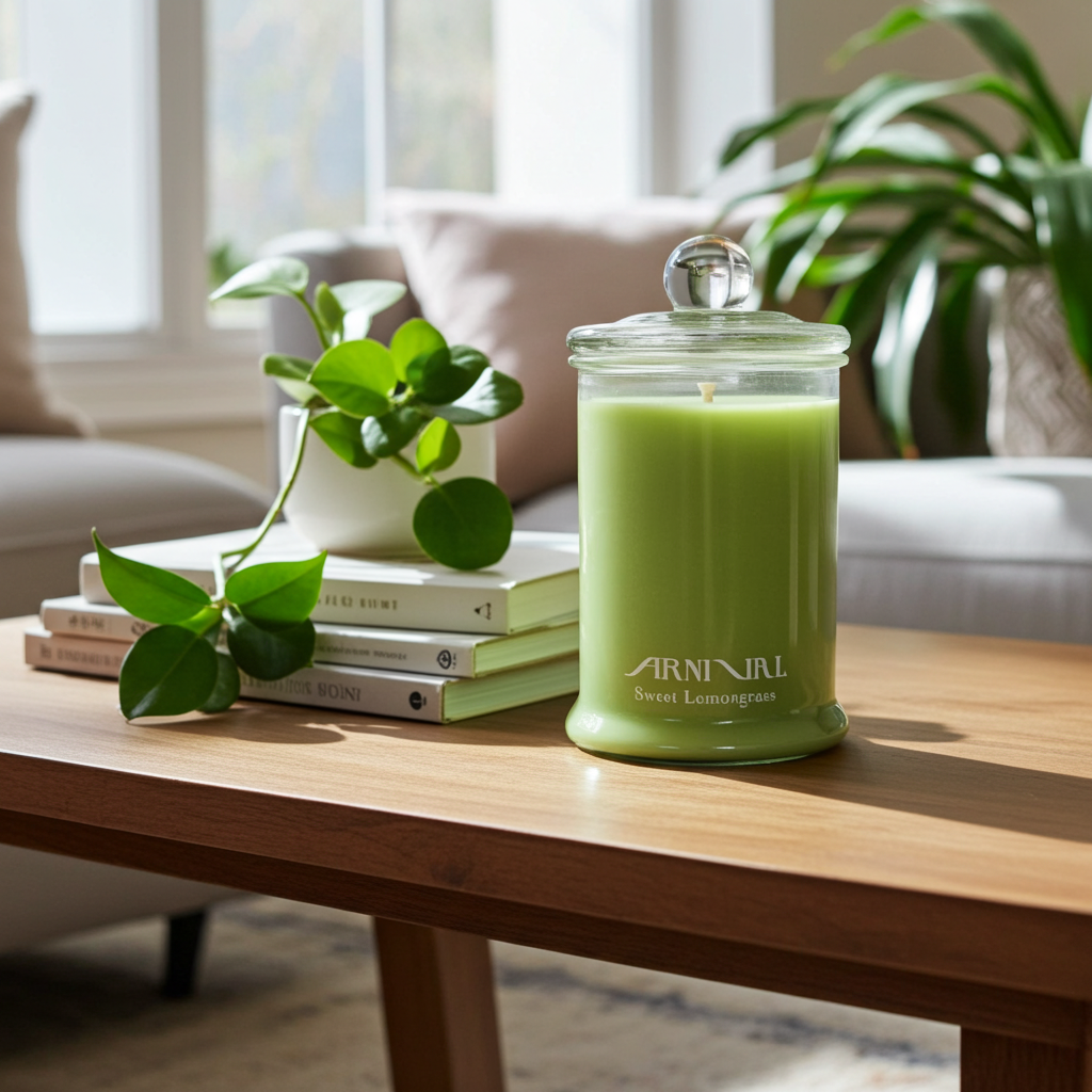 Large Soy Candle | 600g Glass Jar with Knob Lid | 110-Hour Burn