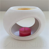 CERAMIC OIL BURNER - Oval | WARMER/MELTER For Scented Wax Melts, Fragrance Oils and Essential Oils