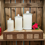 Medium Soy Candle | 290g Clear Glass Jar with Lid | 55-Hour Burn