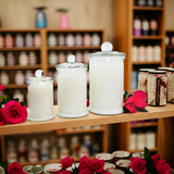 Medium Soy Candle | 290g Clear Glass Jar with Lid | 55-Hour Burn
