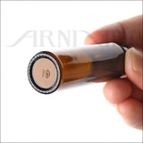 10ml STEEL ROLLER BALL BOTTLES - Thick Amber Glass | Roll On Bottles for Essential Oils, Perfumes, Lip Gloss, Serums and more