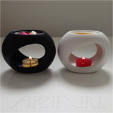 CERAMIC OIL BURNER - Oval | WARMER/MELTER For Scented Wax Melts, Fragrance Oils and Essential Oils