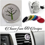 FRAGRANCE & ESSENTIAL OIL DIFFUSER + 8 FREE PADS | Car Air Vent Freshener, Aromatherapy